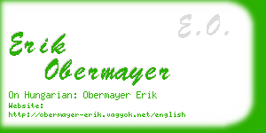 erik obermayer business card